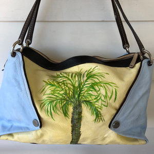 Tentazione Due XL Painted Bag Yellow Blue